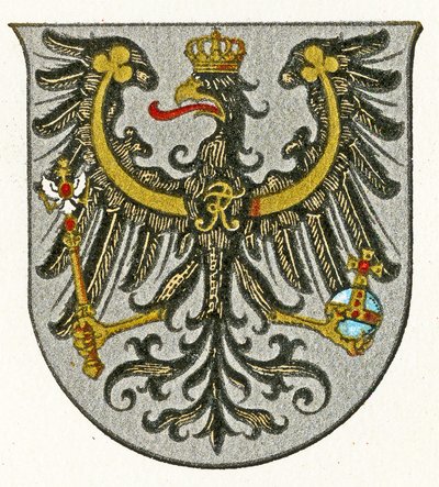 Stemma del Regno di Prussia e successivamente della Provincia della Prussia Orientale, c.1898 da German School