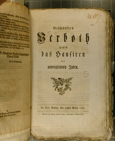 Codice di procedura del 1776 da German School