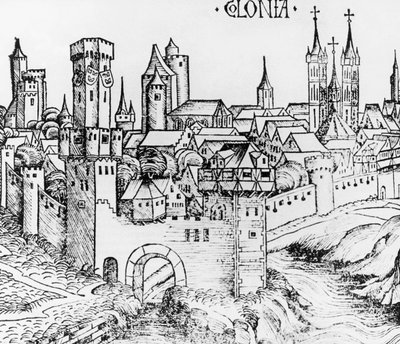 Colonia, xilografia da German School