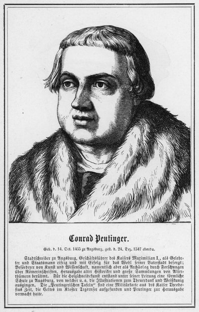 Conrad Peutinger (incisione) da German School