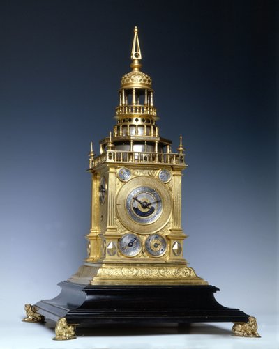 Orologio a consolle della fine del XVI secolo fabbricato ad Augusta. da German School