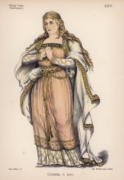 Cordelia, da Re Lear di Shakespeare da German School