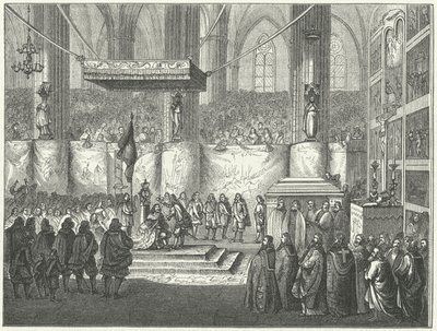 Incoronazione di Carlo X Gustavo di Svezia nella cattedrale di Uppsala da German School
