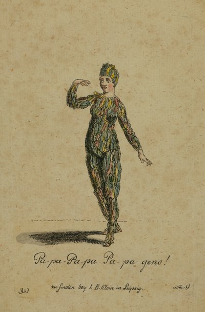Costume per il ruolo di Papageno nell
