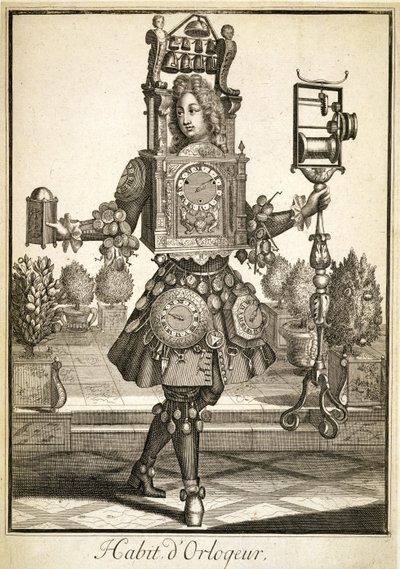 Costume per un orologiaio, pub. da Gerard Valck c.1690 da German School