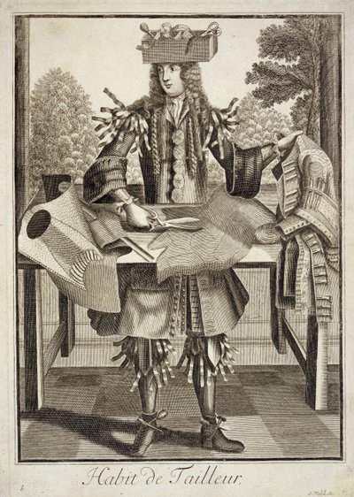 Costume per un sarto, pub. da Gerard Valck c.1690 da German School