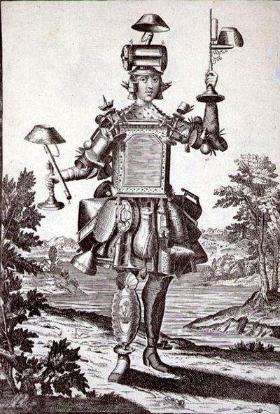 Costume per un lattoniere, pub. da Gerard Valck c.1690 (incisione) da German School
