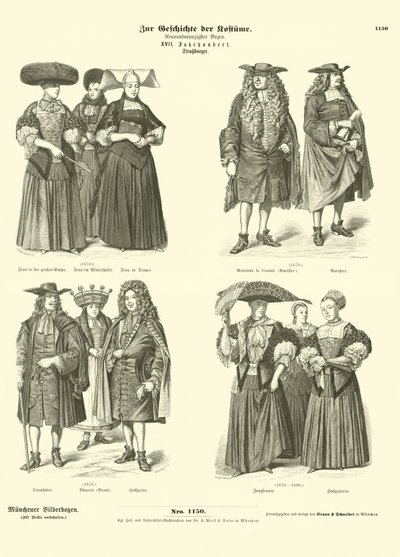 Costumi di Strasburgo, XVII secolo da German School
