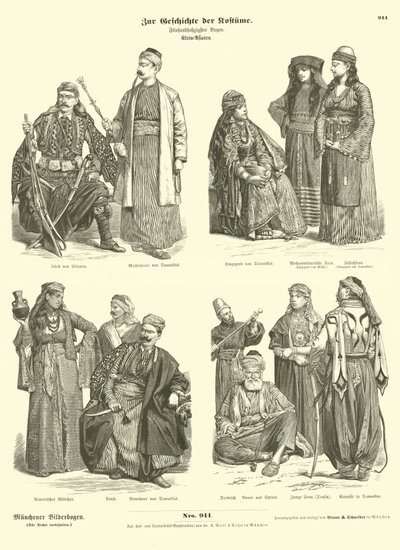 Costumi del Vicino Oriente da German School