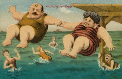 Coppia che scivola sul grasso e cade in acqua da German School