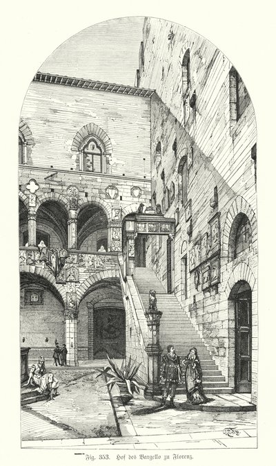 Cortile del Bargello, Firenze, Italia da German School