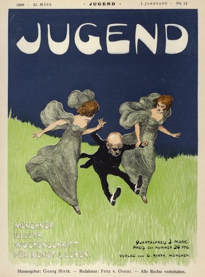 Illustrazione di copertina per la rivista Jugend, 1896 da German School