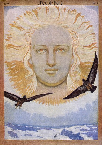 Copertina di "Jugend", rivista tedesca, raffigurante il sole da German School