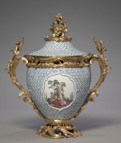 Vaso coperto, prodotto da Meissen Porcelain Factory, Germania, 1749 da German School