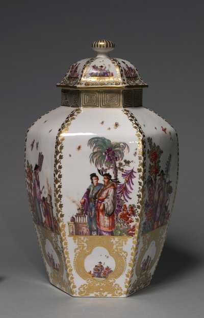 Vaso coperto, manifattura di porcellana di Meissen, Germania, c.1728-1730 da German School
