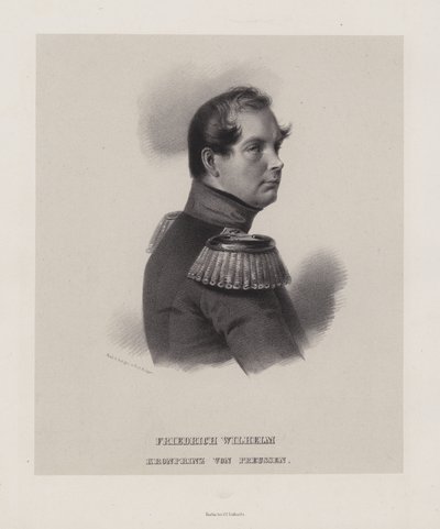 Principe ereditario Federico Guglielmo di Prussia (litografia) da German School