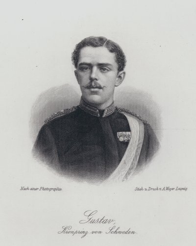 Principe ereditario Gustaf di Svezia, il futuro re Gustaf V da German School
