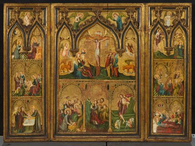 Trittico della Crocifissione (precedentemente noto come Trittico di Estouteville), c.1374 da German School