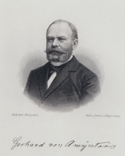 Dagobert von Gerhardt, soldato, poeta e romanziere tedesco (incisione) da German School