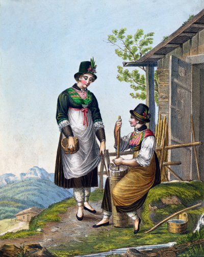 Lattaie nelle Alpi vicino a Tegernsee, inizio XIX secolo da German School