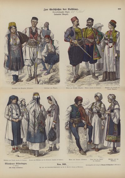 Costumi dalmati, fine XIX secolo da German School