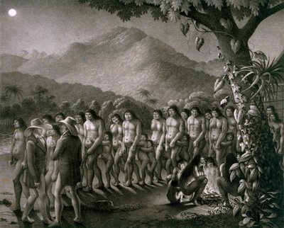 Danza della tribù Puri, illustrazione dall