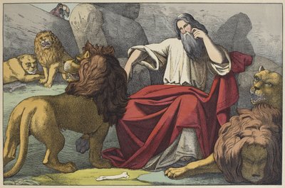 Daniele nella fossa dei leoni, illustrazione da L