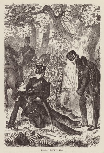Morte del poeta e soldato tedesco Theodor Koerner da German School