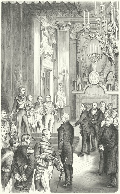 Deputation del Parlamento di Francoforte che offre la corona di Germania al Re Federico Guglielmo IV, 1849 da German School