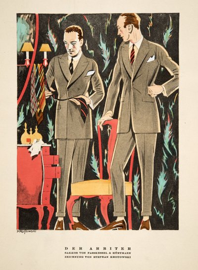 Der Arbiter, abiti di Fasskessel & Muntmann, da Styl, pub.1922 da German School