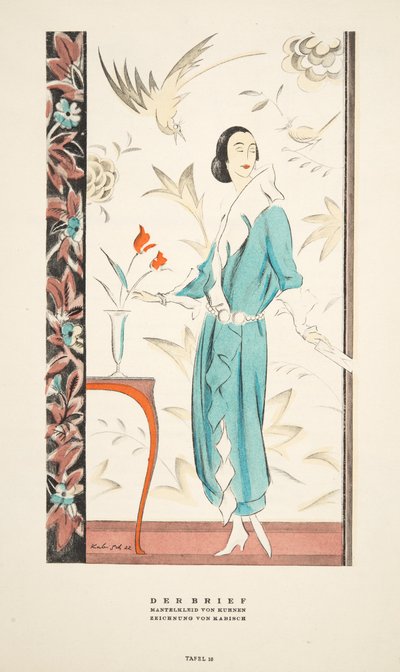 Der Brief, Cappotto di Kurnen, da Styl, pub.1922 da German School