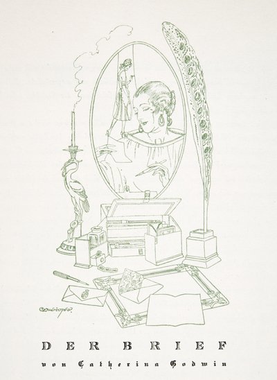 Der Brief di Catherina Godwin, da Styl, pub.1922 da German School