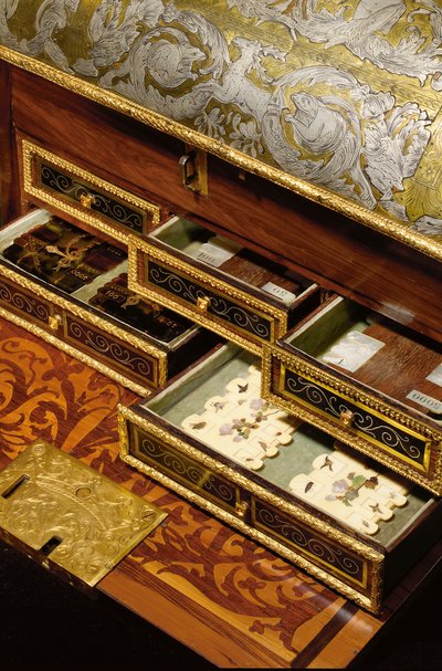 (dettaglio) di un cofanetto decorato con scene classiche, metà del XVII secolo da German School
