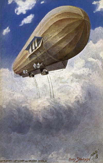Dirigibile di Graf Ferdinand von Zeppelin da German School