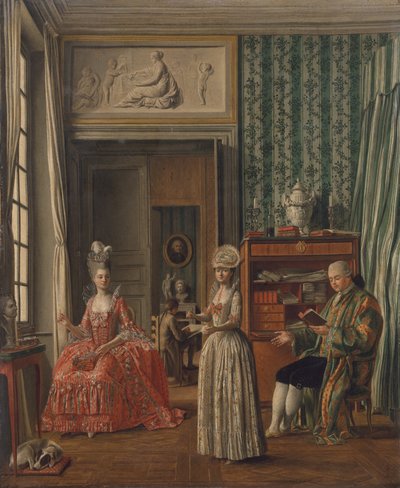 Scena domestica, c.1775-80 da German School