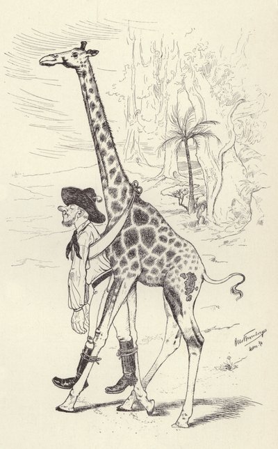 Ubriaco nel Transvaal portato a casa da una giraffa da German School