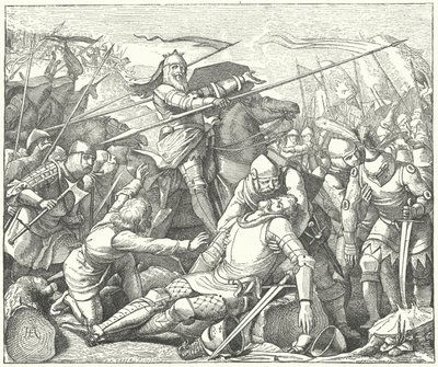 Eberardo II, Conte di Wurttemberg, alla Battaglia di Doffingen da German School