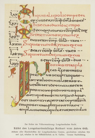 Editto di Rotari, Re dei Longobardi, 643 da German School