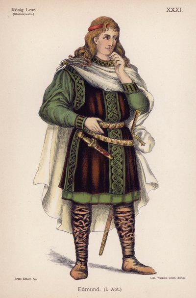 Edmund, da Re Lear di Shakespeare da German School