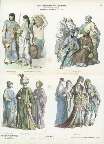 Costumi egiziani, moreschi e turchi da German School