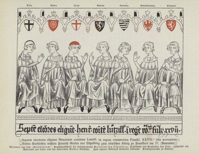Elezione di Enrico VII di Lussemburgo come Sacro Romano Imperatore, Francoforte, 27 novembre 1308 da German School