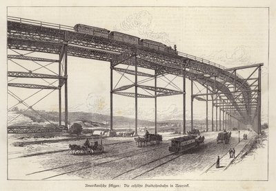 Ferrovia sopraelevata a New York City, New York, USA da German School