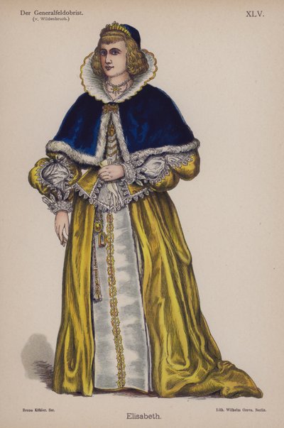 Elisabeth, da Il Generalfeldoberst di Ernst von Wildenbruch (litografia a colori) da German School