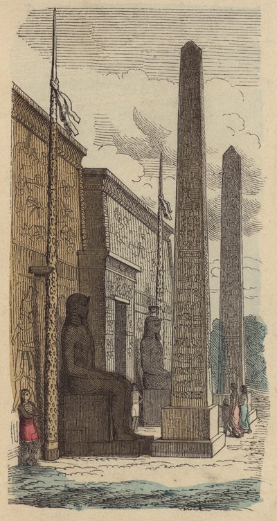 Ingresso di un antico tempio-palazzo egiziano da German School
