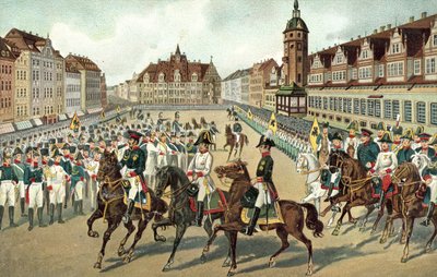 Ingresso dei tre monarchi alleati a Lipsia da German School