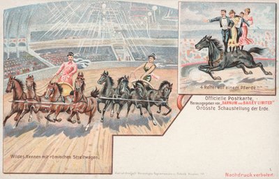 Atti equestri del circo di Barnum e Bailey da German School