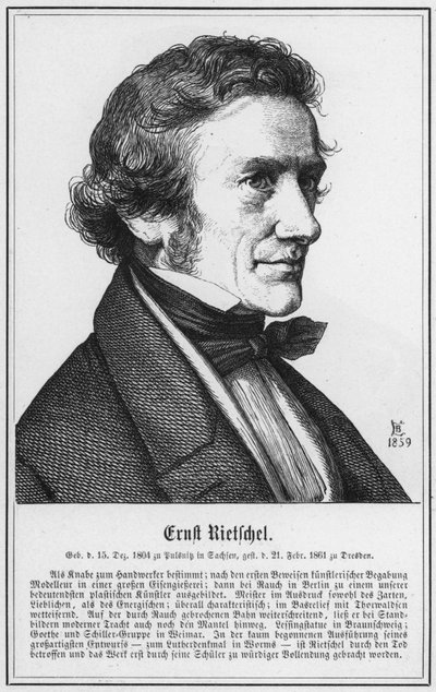 Ernst Rietschel (incisione) da German School