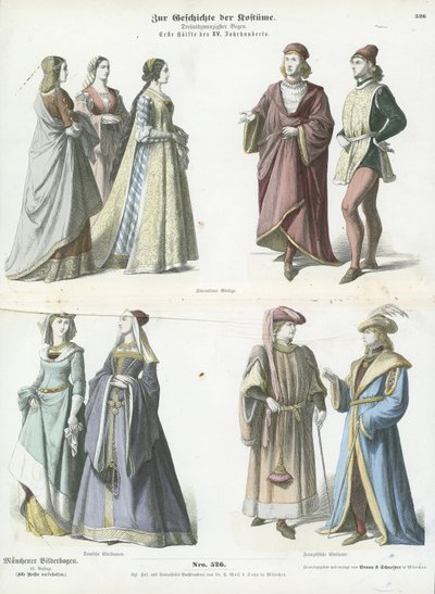 Costumi europei, XV secolo da German School