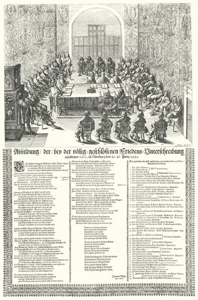 Congresso di pace europeo tenuto a Norimberga nel 1650 dopo la Guerra dei Trent