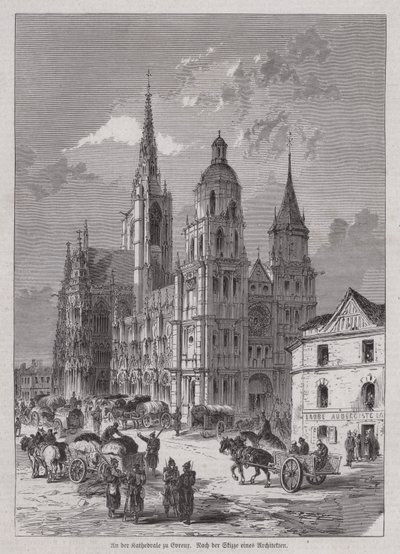 Cattedrale di Evreux, Normandia, Francia da German School